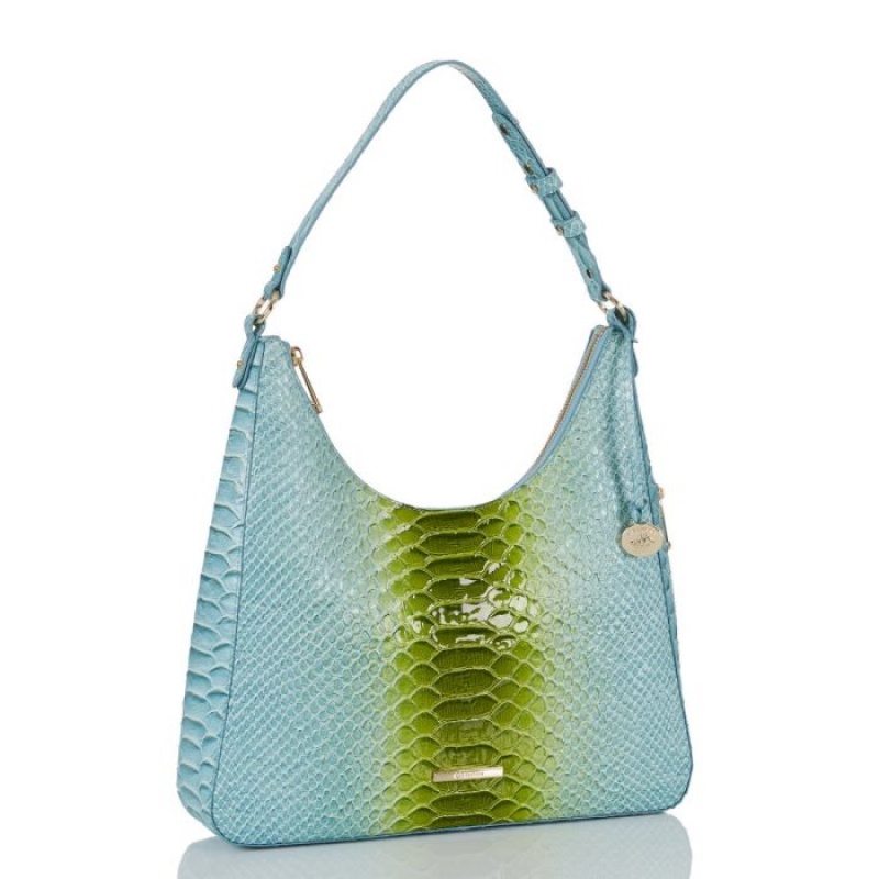 Women's Brahmin Tabitha Shoulder Bags Limeade Rivers | RNAI9203