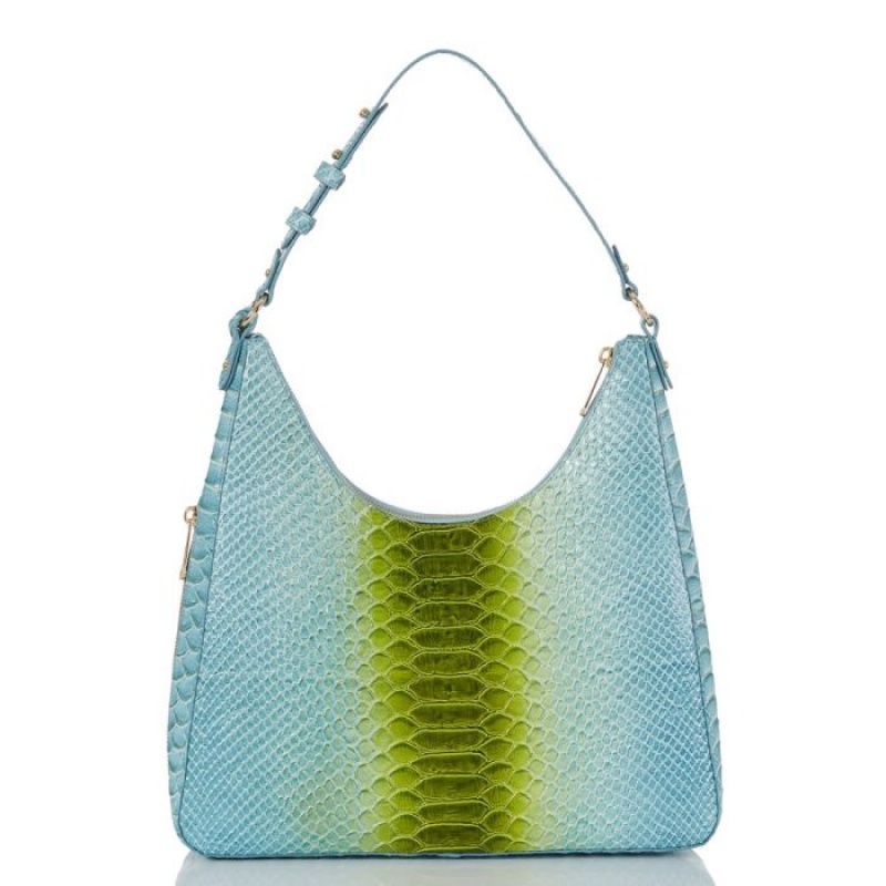 Women's Brahmin Tabitha Shoulder Bags Limeade Rivers | RNAI9203