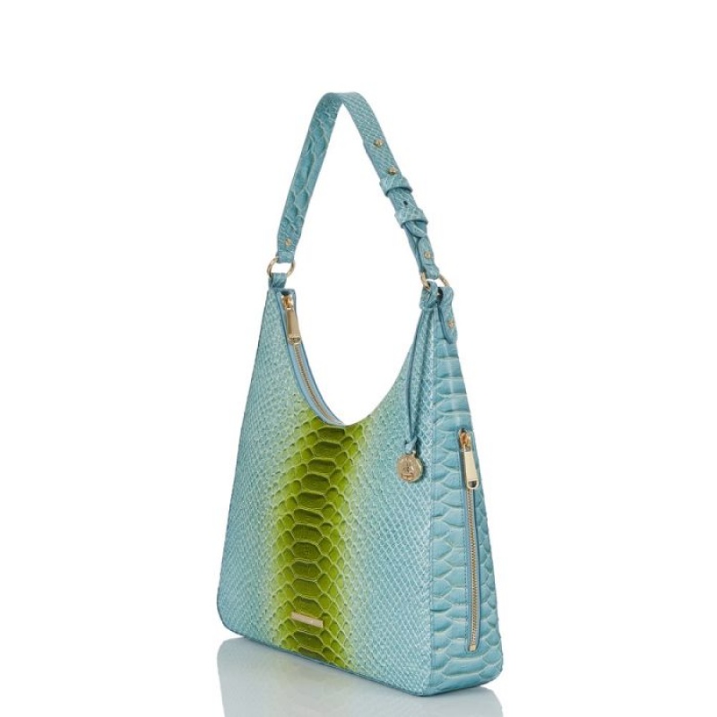 Women's Brahmin Tabitha Shoulder Bags Limeade Rivers | RNAI9203