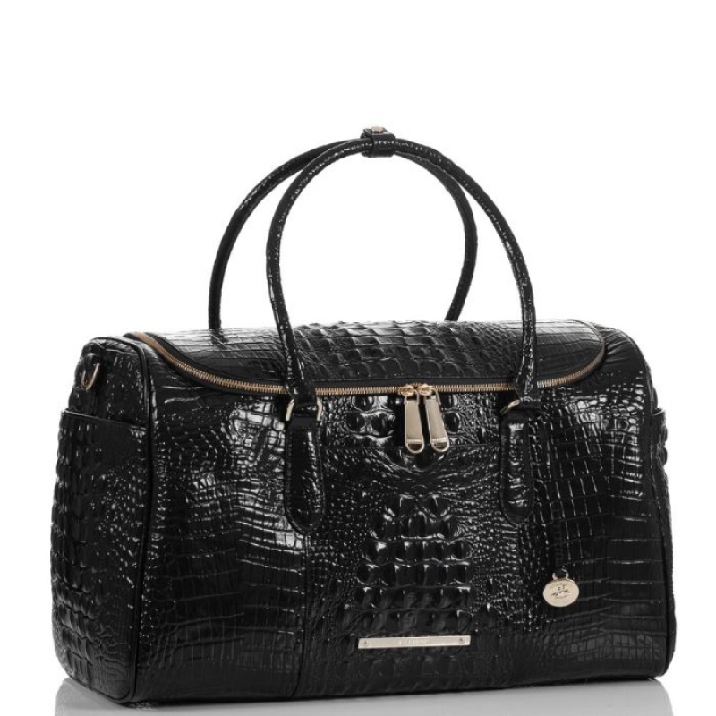 Women's Brahmin Talulla Travel Bags Black | WUKV0365