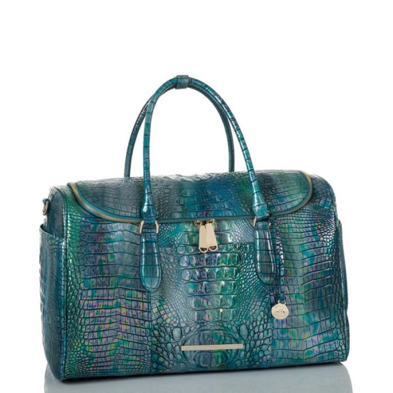 Women's Brahmin Talulla Travel Bags Blue | MYQD1092