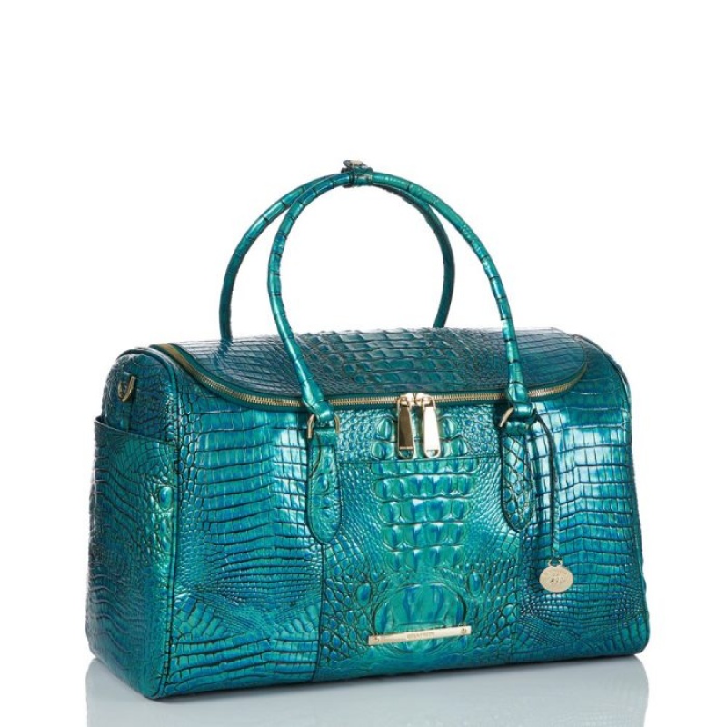 Women's Brahmin Talulla Travel Bags Peacock | IZLN3081