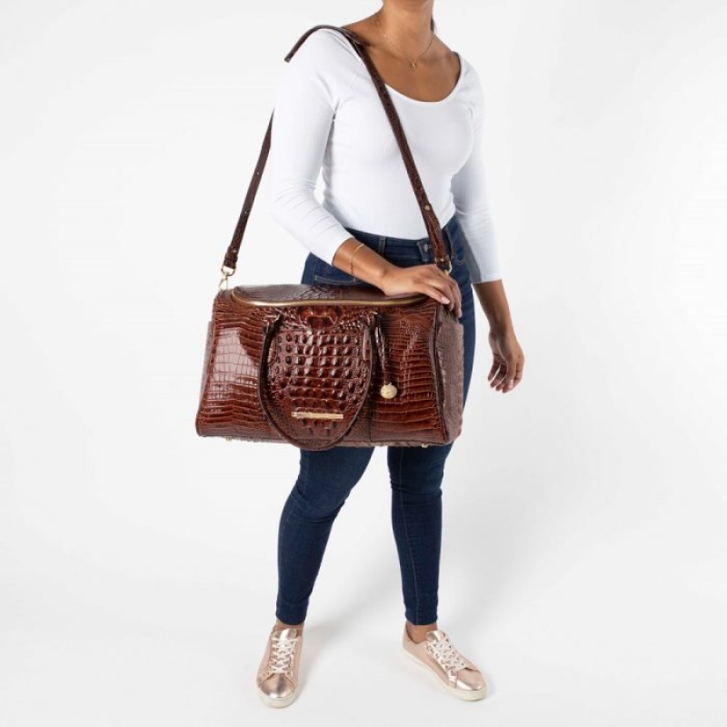 Women's Brahmin Talulla Travel Bags Peacock | IZLN3081