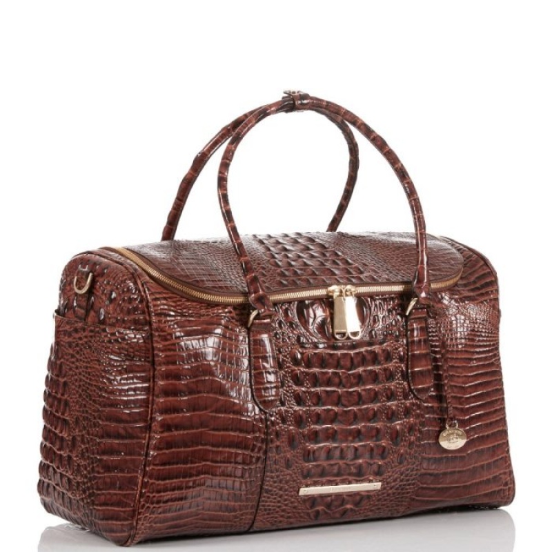 Women's Brahmin Talulla Travel Bags Pecan Melbourne | ZWQZ4292