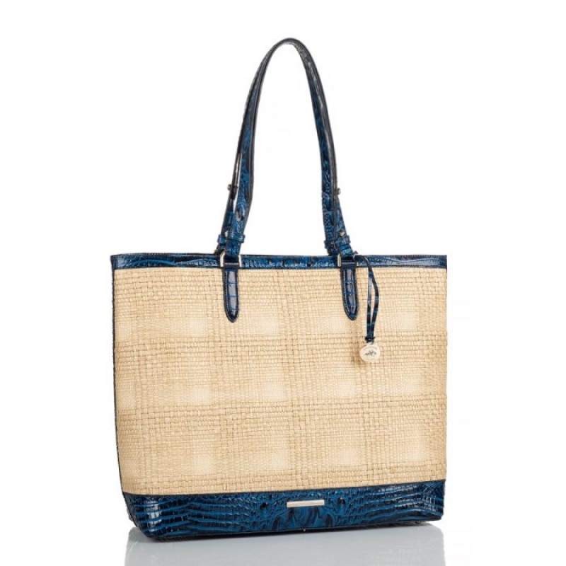 Women's Brahmin Tansey Tote Bags Blue | LDMS2271