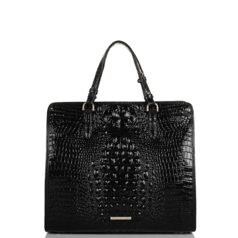 Women\'s Brahmin Tia Tote Bags Black | MDDR3515