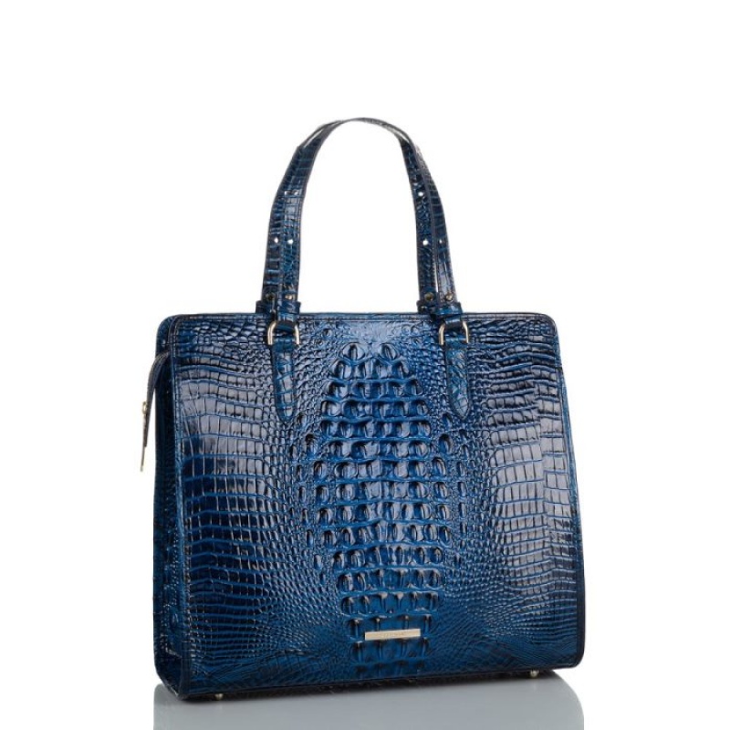 Women's Brahmin Tia Tote Bags Blue | CWIH9726