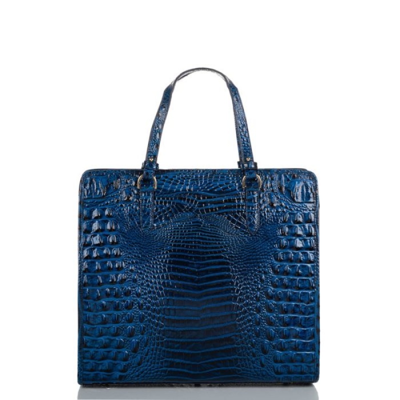 Women's Brahmin Tia Tote Bags Blue | CWIH9726