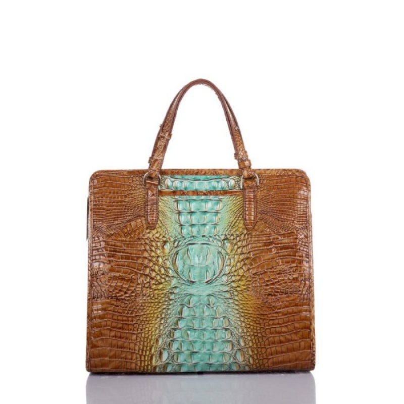 Women's Brahmin Tia Tote Bags Green | UECM1286