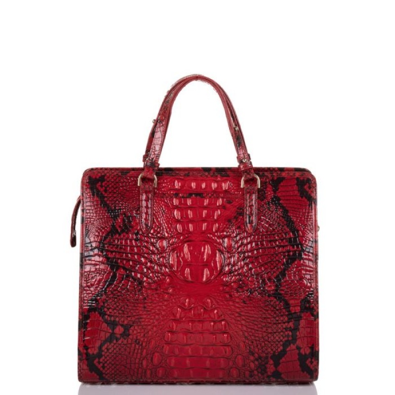 Women's Brahmin Tia Tote Bags Lipstick Ombre Melbourne | YXIM7469