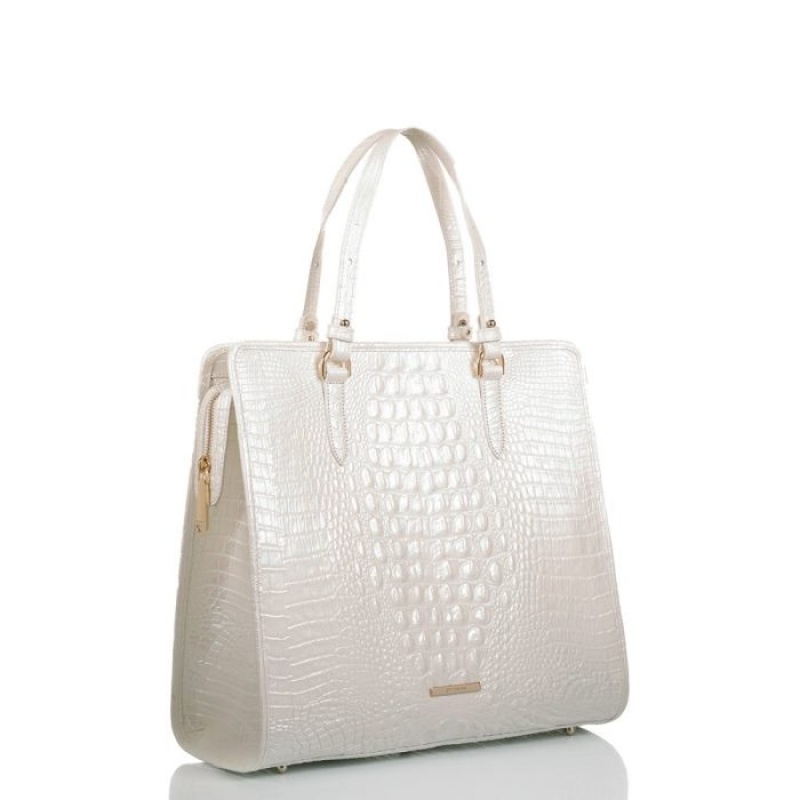 Women's Brahmin Tia Tote Bags Milk Melbourne | DJSY5959