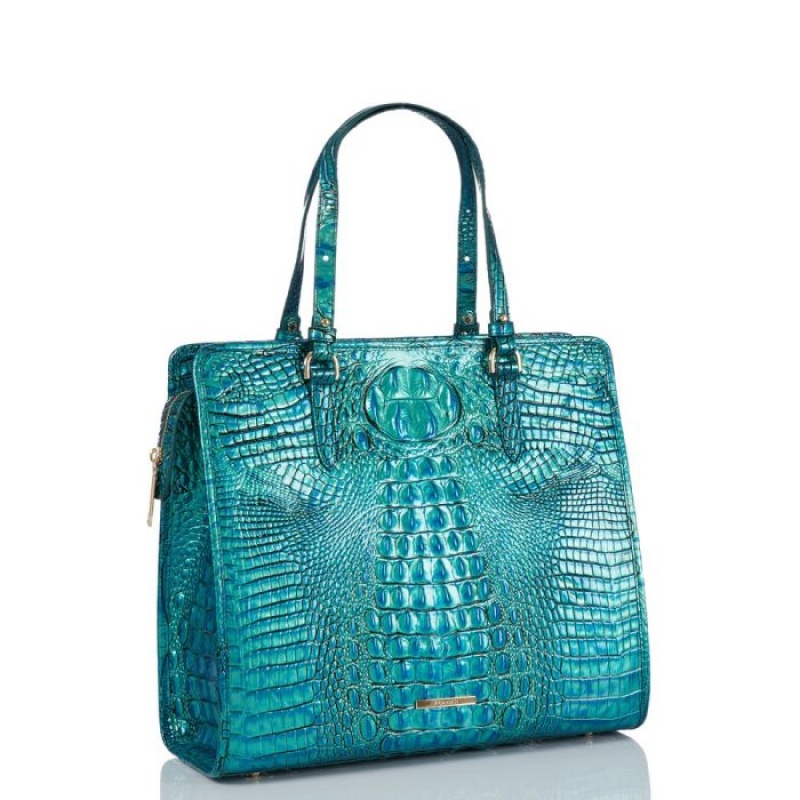 Women's Brahmin Tia Tote Bags Peacock | GWMZ7561