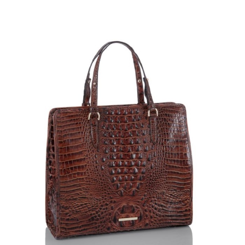 Women's Brahmin Tia Tote Bags Pecan Melbourne | TUHU5193