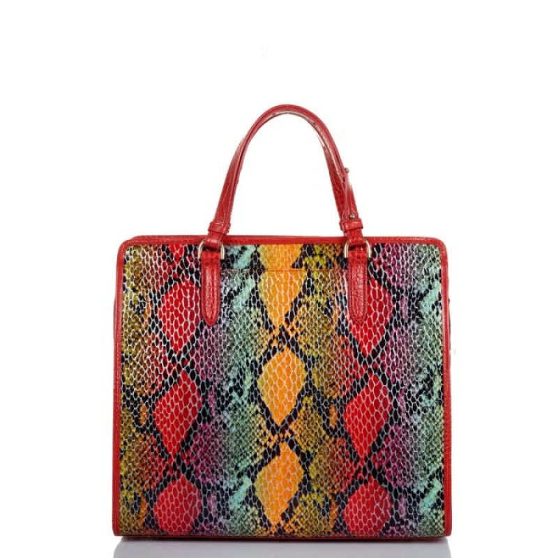 Women's Brahmin Tia Tote Bags Red | RPTH0713