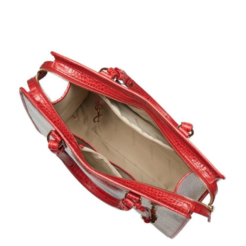 Women's Brahmin Tia Tote Bags Red | RPTH0713