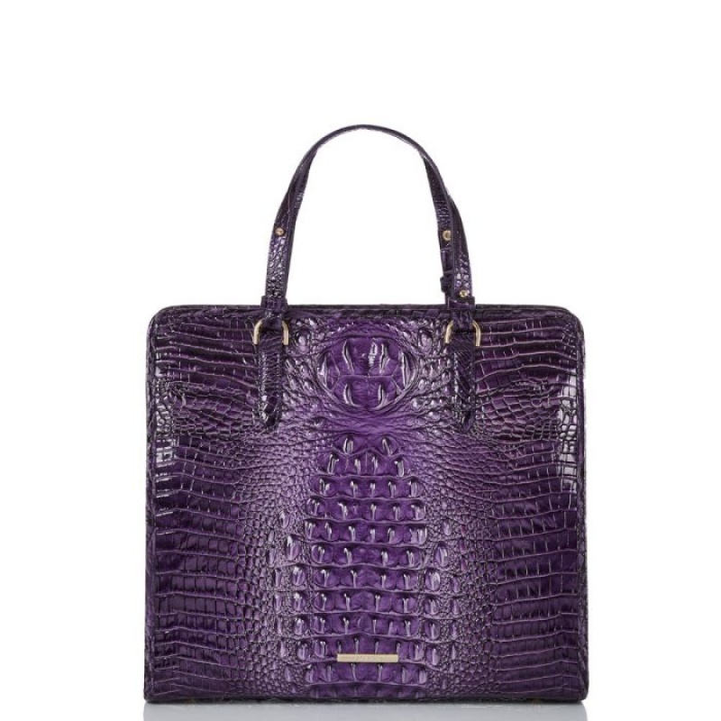 Women\'s Brahmin Tia Tote Bags Ultraviolet Ombre Melbourne | QXEI7656