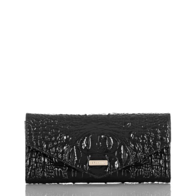 Women\'s Brahmin Veronica Wallets Black | KXPG7832