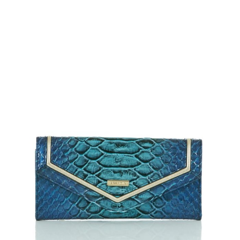 Women\'s Brahmin Veronica Wallets Blue | UTHY4053