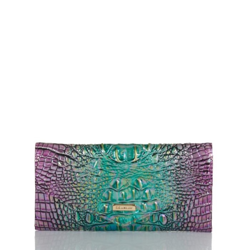 Women\'s Brahmin Veronica Wallets Hyacinth Ombre Mini Melbourne | EQHT4827