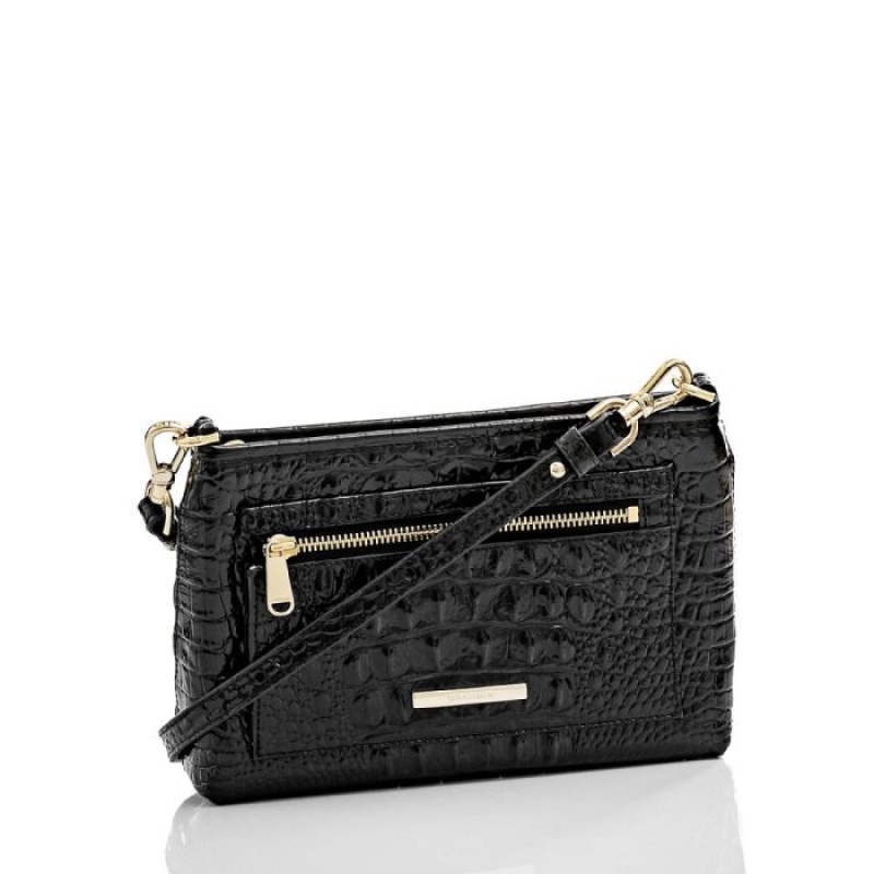 Women's Brahmin Vida Crossbody Bags Black | DYKL2397