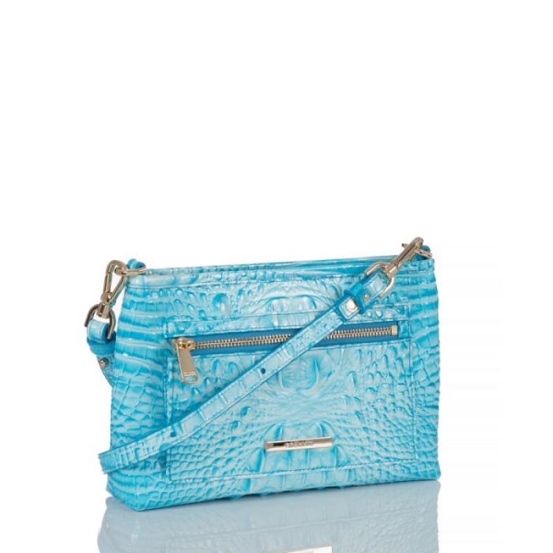 Women's Brahmin Vida Crossbody Bags Blue | TSXC6017