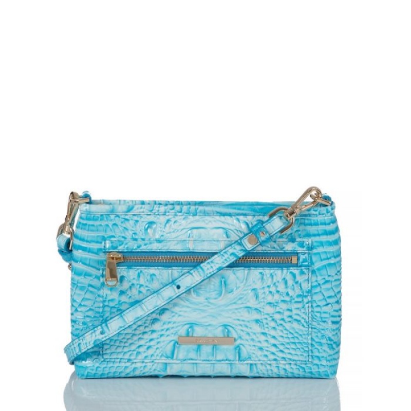 Women\'s Brahmin Vida Crossbody Bags Blue | TSXC6017