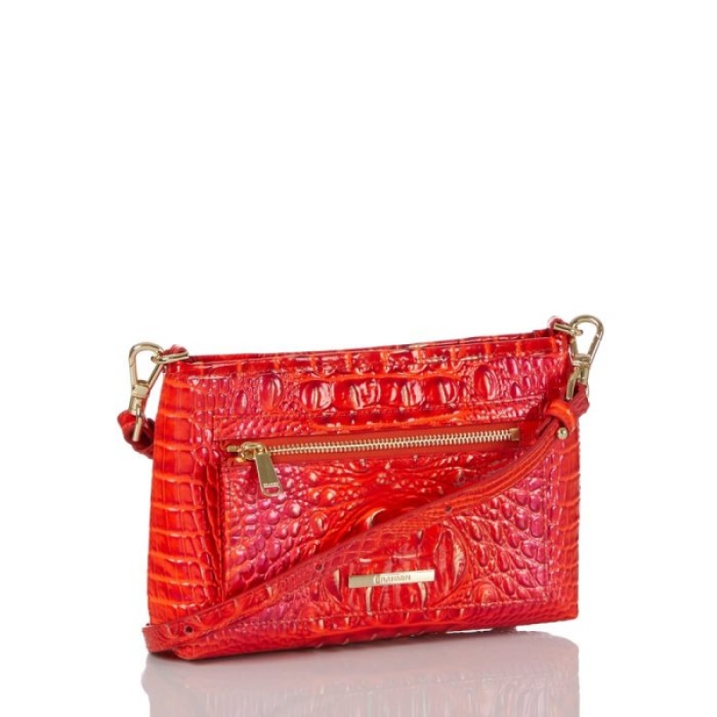 Women's Brahmin Vida Crossbody Bags Flame Melbourne | HEMZ9278