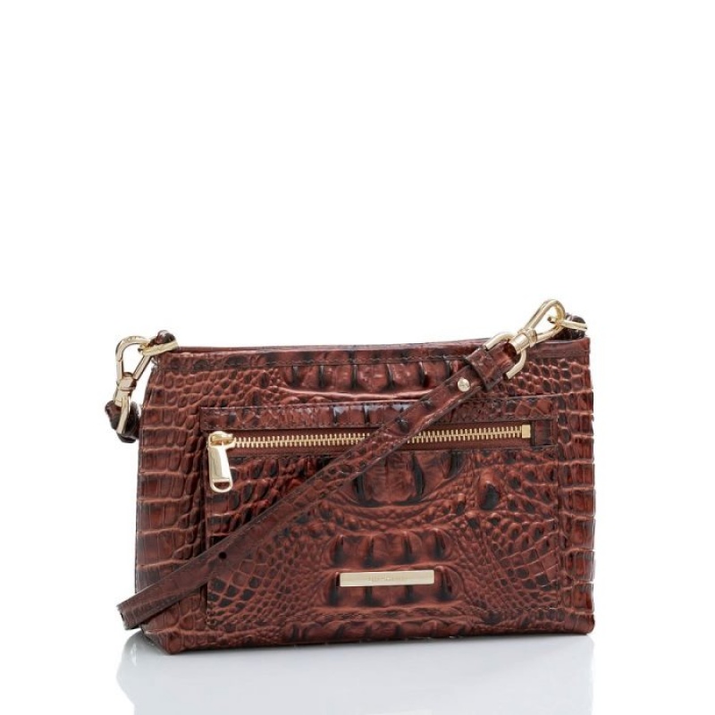 Women's Brahmin Vida Crossbody Bags Pecan Melbourne | NWYR5440